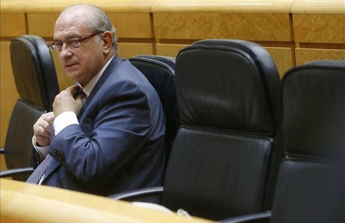 El ministre de l’Interior, Jorge Fernández Díaz, el passat dia 9, en la sessió de control al Govern, al Congrés. EFE / JUAN CARLOS HIDALGO