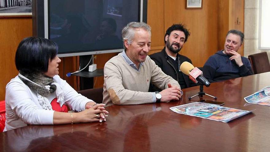 Marietta, Juan Constenla, Guillermo Castro y Gonzalo González de Os Lóstregos, ayer. // Bernabé / J. C. Asorey