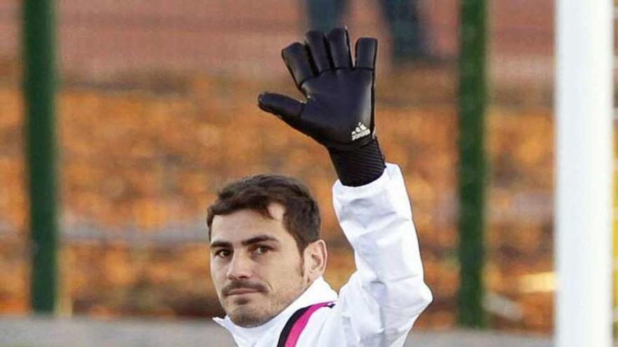 Iker Casillas, en un entrenamiento.