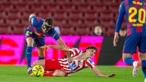 Eric Garcia, ante el Atlético de Madrid.