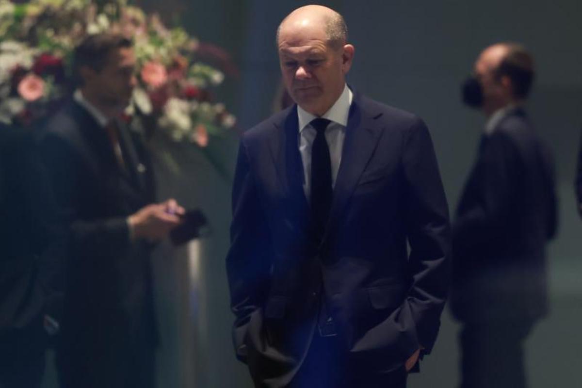 Olaf Scholz, canciller alemán, el pasado día 15 en el edificio de la Cancillería, en Berlín.