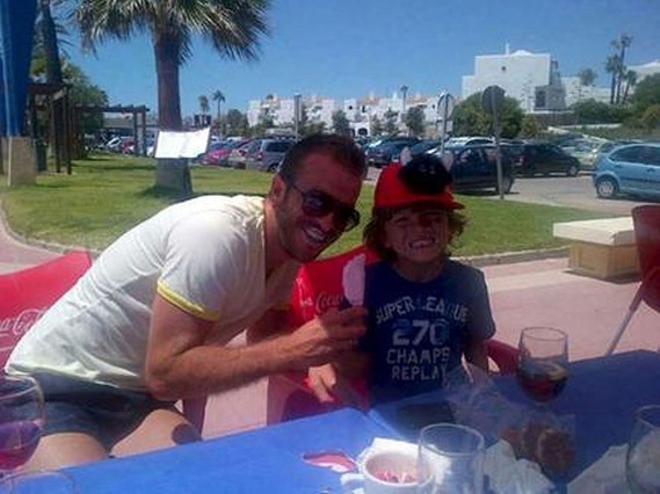 Van der Vaart, con la familia en Chiclana (Cádiz)