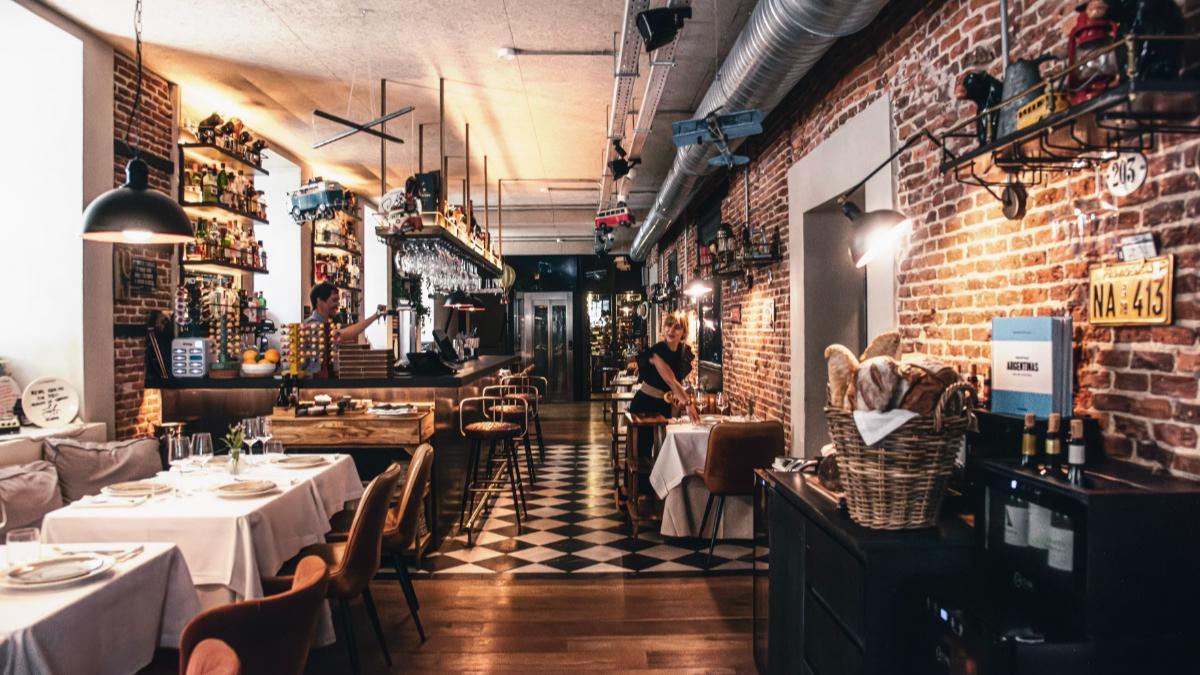 Salón del restaurante argentino La Cabrera.