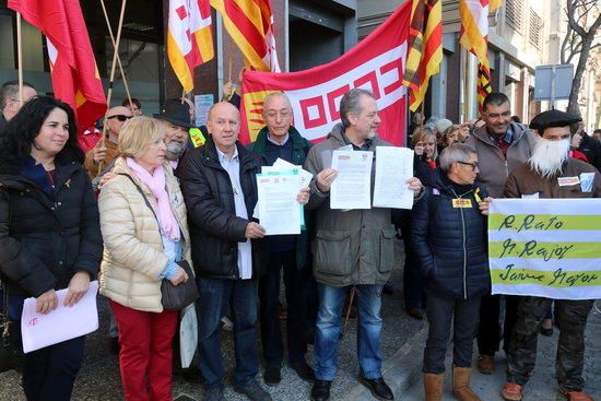 Campanya a Girona contra l'increment del 0,25% de les pensions