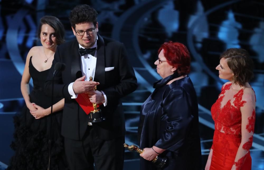 Kristof Deak y Anna Udardy, Oscar al millor curtmetratge por 'Sing'.