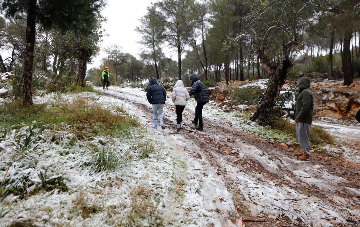 La borrasca ‘Juliette’ dejó un manto blanco en el norte y el sur de Ibiza  |