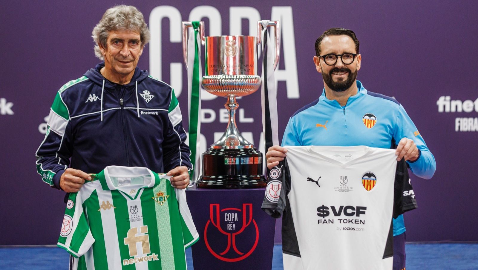 Manuel Pellegrini y José Bordalás, este viernes en La Cartuja con el título de Copa.