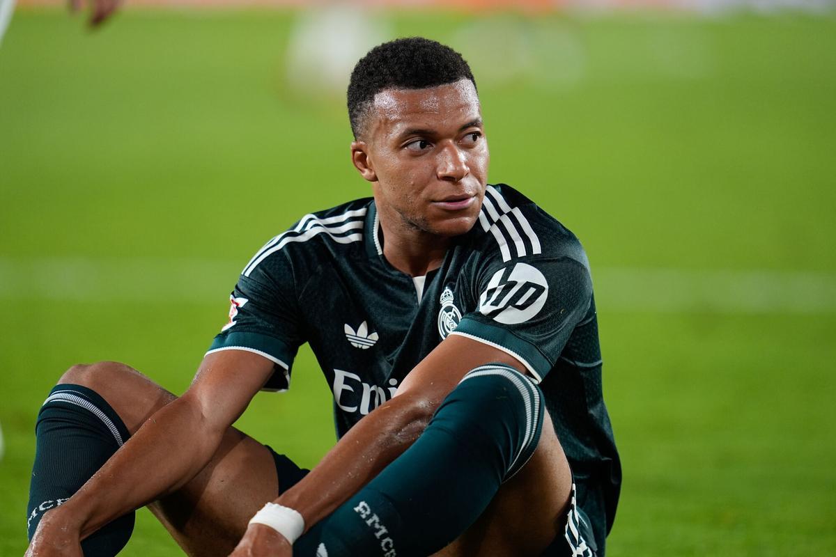 Kylian Mbappé, en un partido del Real Madrid