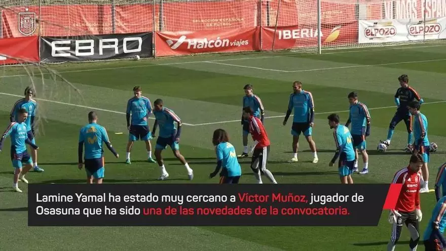 Último entrenamiento de España antes de medirse a Egipto