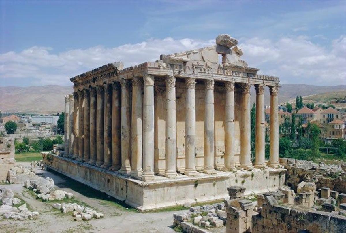 El Templo de Baco de Baalbek, en Líbano, data del 150 d.C.