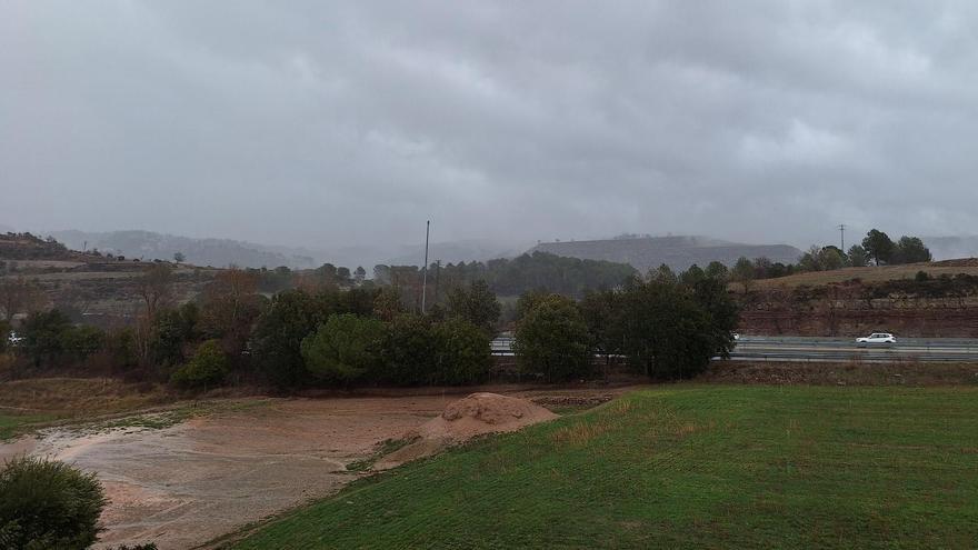 Imatge de la pluja de dissabte a Viladordis