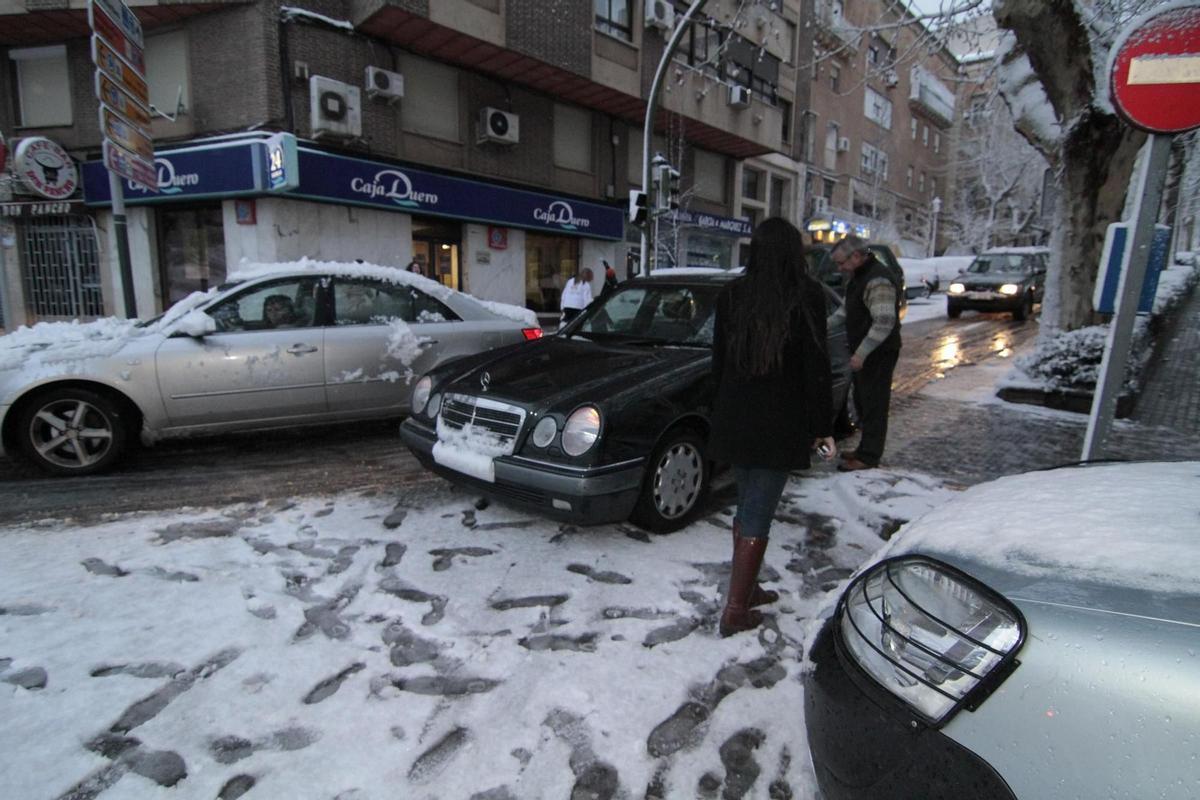 Así fue la nevada que tiñó Extremadura de blanco hace 15 años