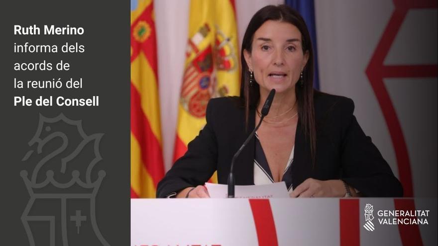 Rueda de prensa tras el pleno del Consell