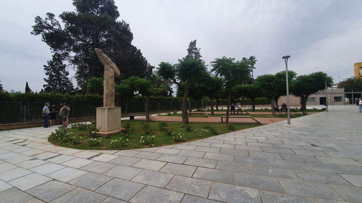 La plaza de Margarita Xirgu tras la remodelación a la que ha sido sometida.