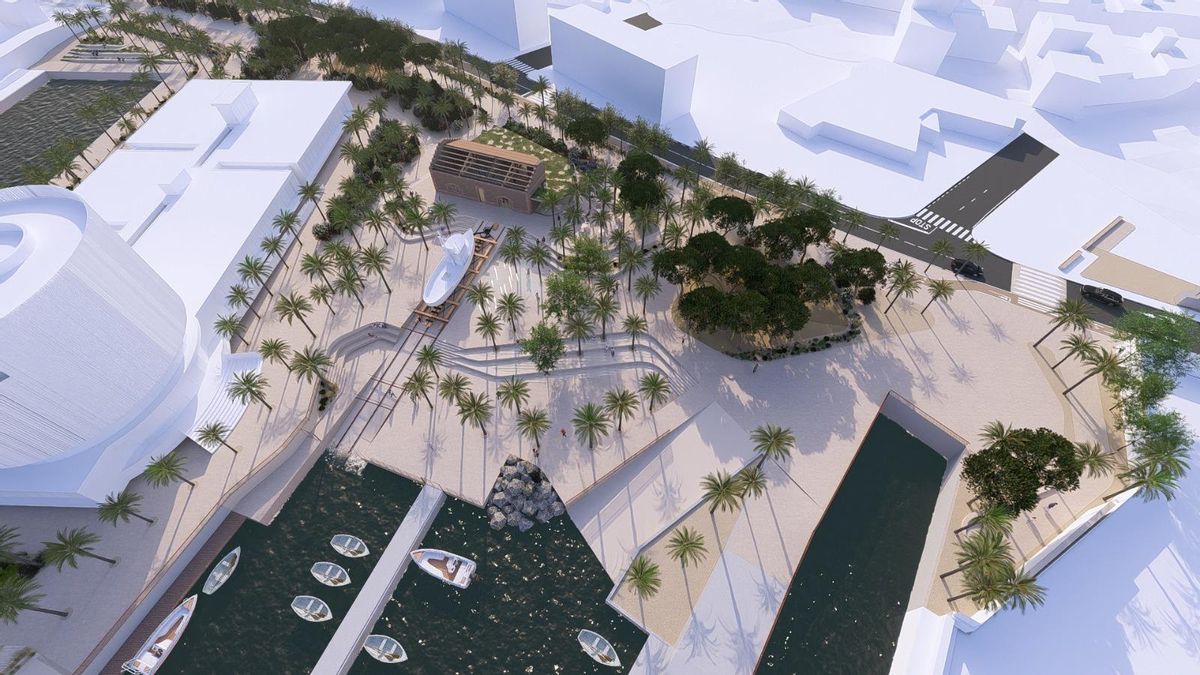 Recreación de la futura fachada marítima de Santa Lucía tras una remodelación con una inversión prevista de 7,5 millones de euros.