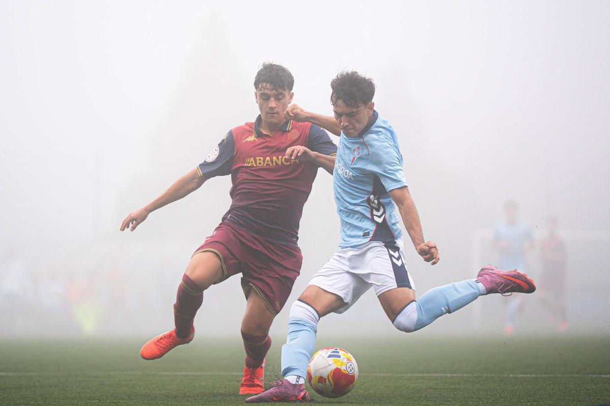 Derbi juvenil entre Dépor y Celta en A Madroa, esta temporada.
