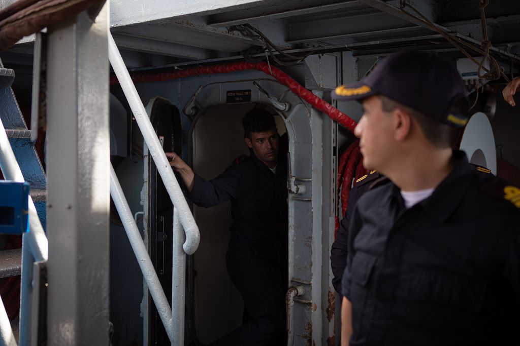 Demostración en Cartagena del nuevo robot de la Armada, el ROV ‘Leopard’