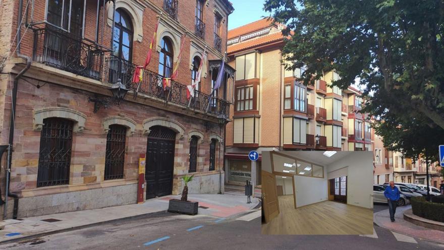 Ayuntamiento de la plaza del Grano. Sobre estas líneas, imagen de una de las dependencias interiores de la antigua Casa Consistorial, acondicionadas hace dos años para este traspaso.