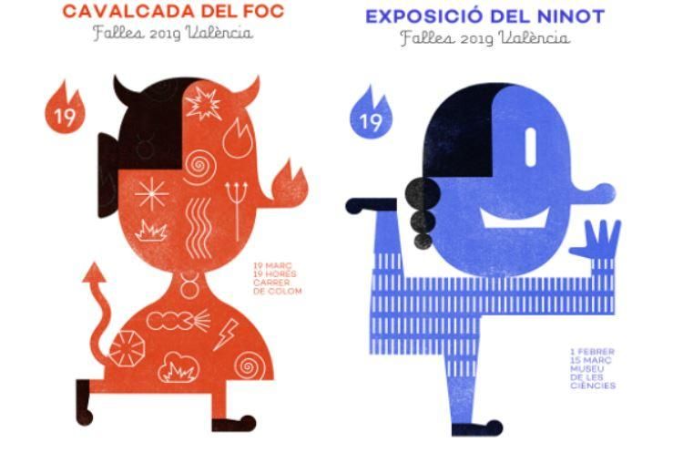 Conoce la serie de imágenes gráficas de las Fallas 2019