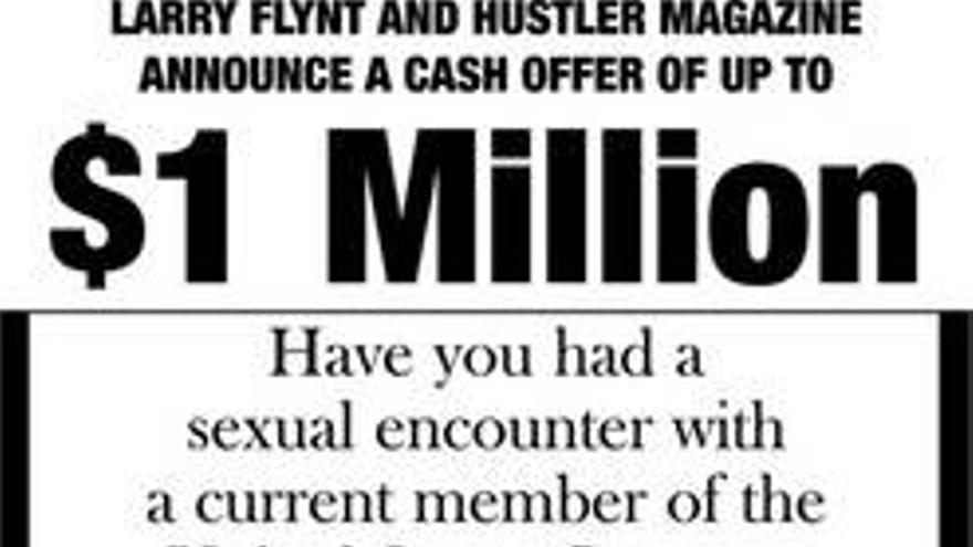 Larry Flynt ofrece un millón de dólares por escándalos sexuales