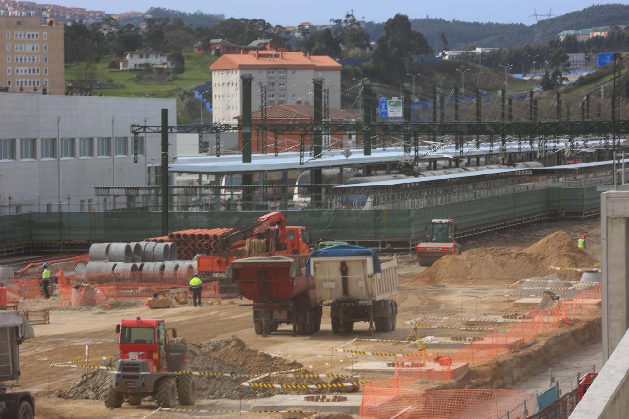 El futuro de la intermodal de A Coruña, más cerca: la estación de autobús toma forma