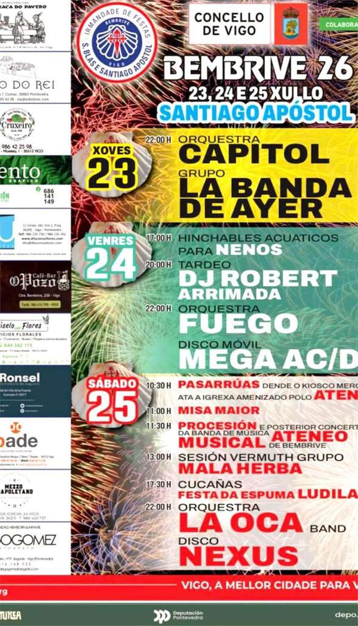 Cartel de las celebraciones de Bembrive.