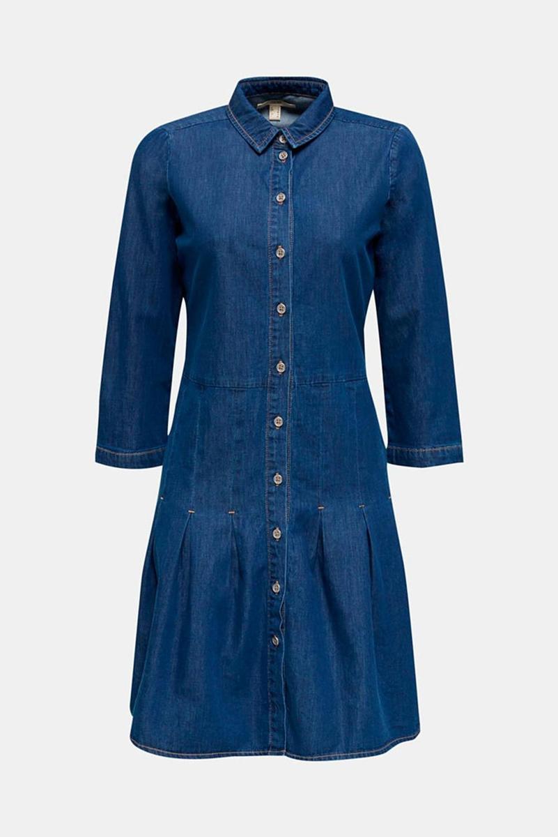 Vestido denim de algodón orgánico de Esprit. (Precio: 69,99 euros. Precio rebajado: 39,99 euros)