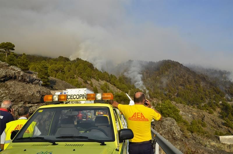 Incendio forestal en la zona de Montaña de Jedey