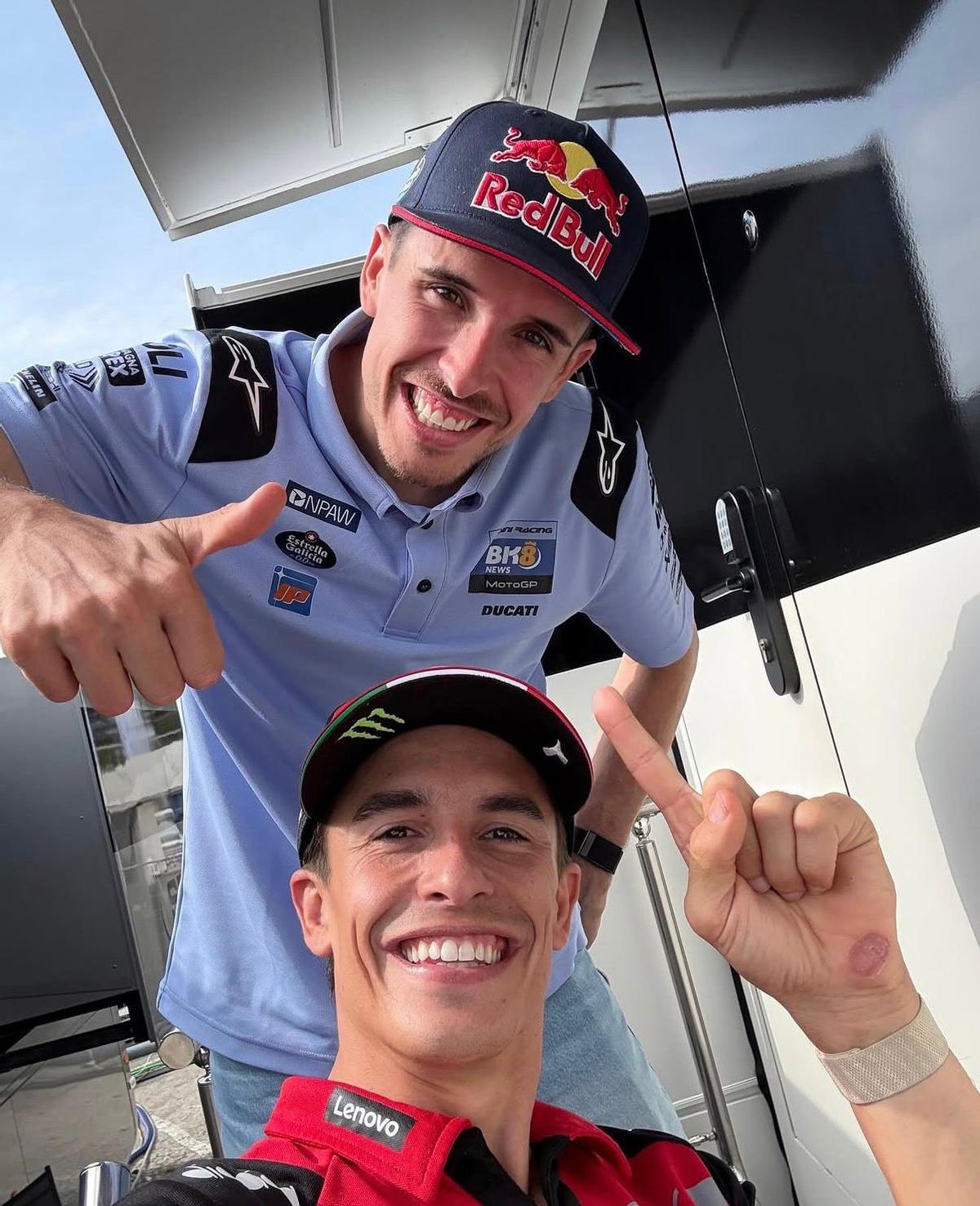 Marc Márquez y su hermano Álex Márquez