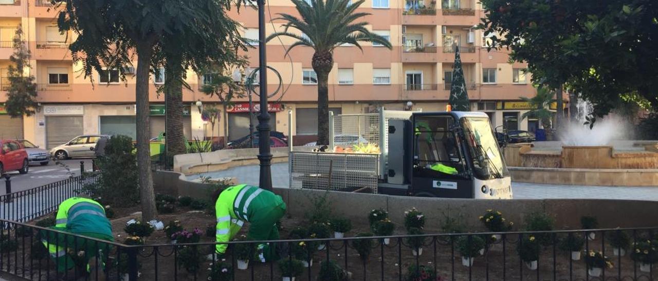 Mejoras de jardinería en Picanya, uno de los municipios con presupuesto aprobado.