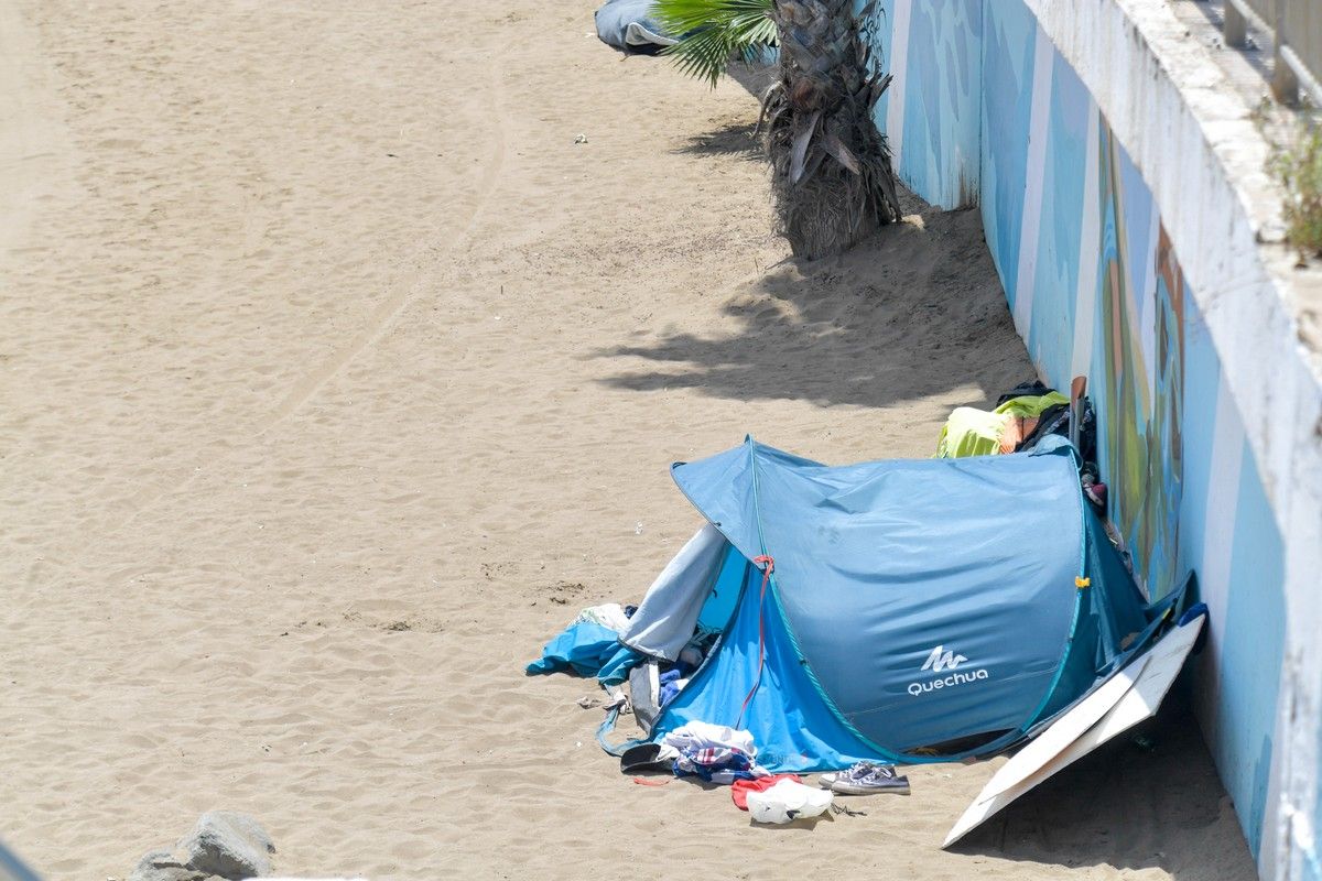 Un sábado de playa en Las Alcaravaneras (21/08/21)