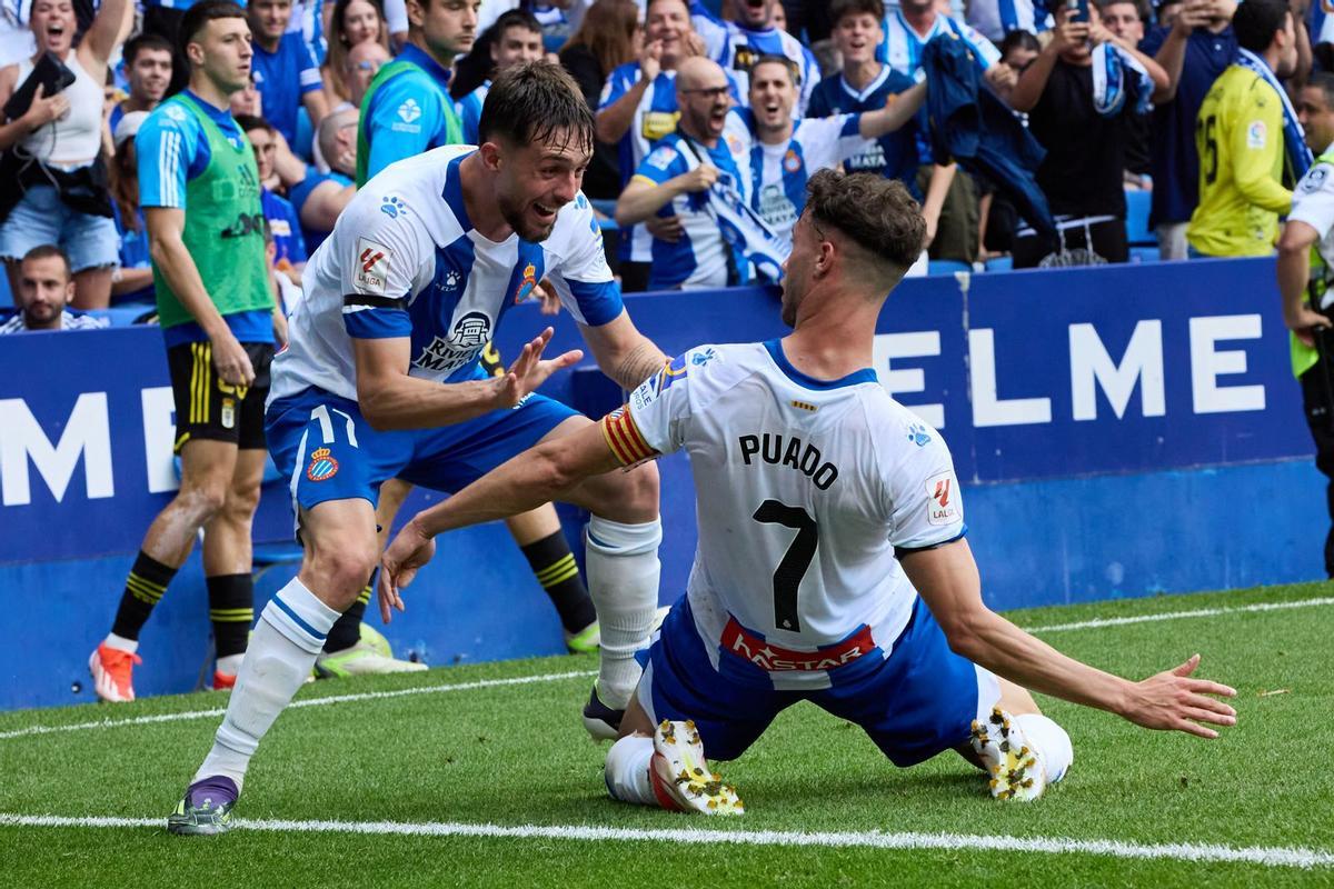 RCD Espanyol - Real Oviedo, final por el ascenso a Primera, en imágenes.