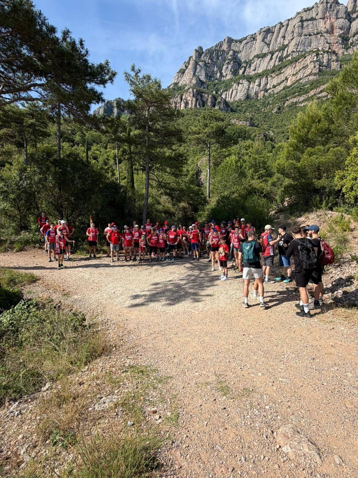 Imatges de la pujada de la Grada d'Animació a Montserrat