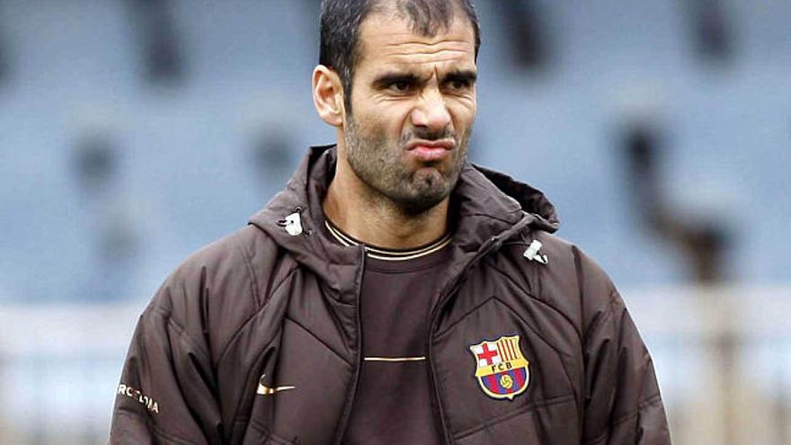 Guardiola, durante un entrenamiento. / xavier bretral