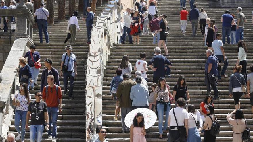 El polèmic muntatge a les escales de la Catedral del &#039;any passat.