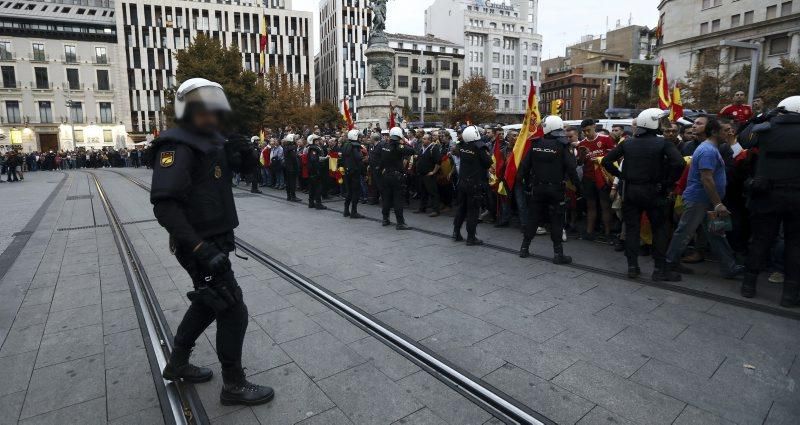 Manifestaciones en Plaza España por el 'procés'