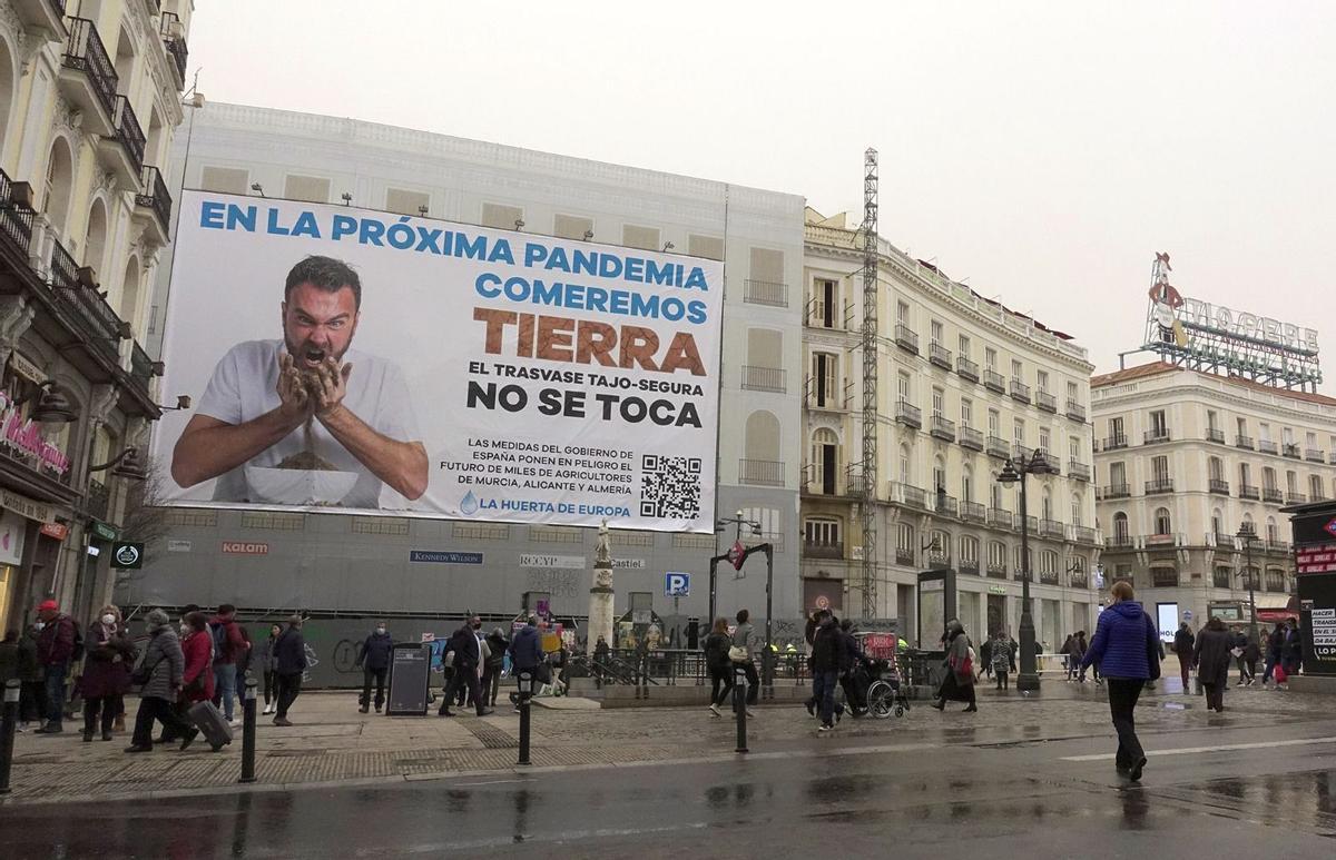 Reivindicación en Madrid sobre el trasvase Tajo-Segura.