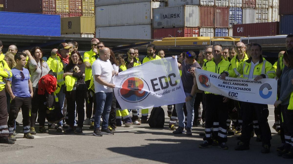 Concentración de estibadores, hoy