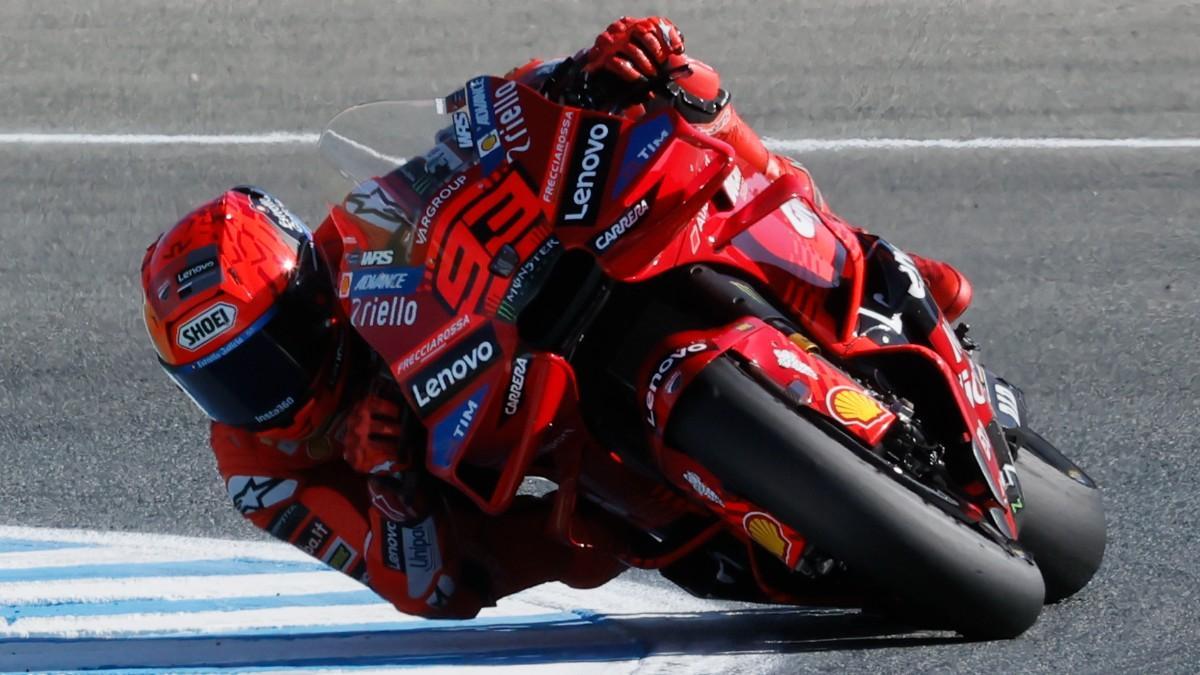 Marc Márquez, durante la primera ronda de clasificación