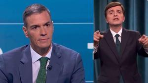 Pedro Sánchez en el Telediario / Marc Giró en Late Xou