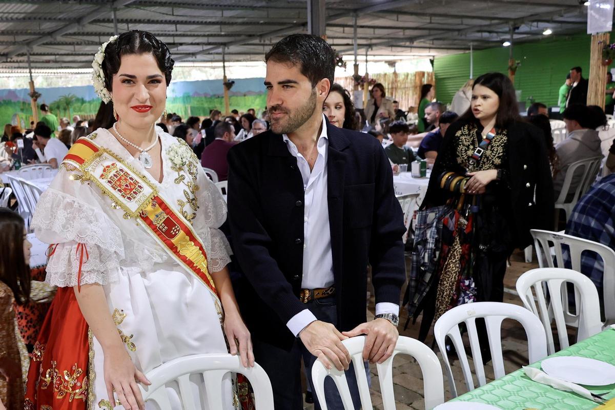 La Reina de la Huerta, Ángela Muñoz durante la clausura de las Barracas.