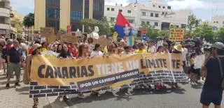 Manifestación 20A 'Canarias tiene un límite', en Lanzarote