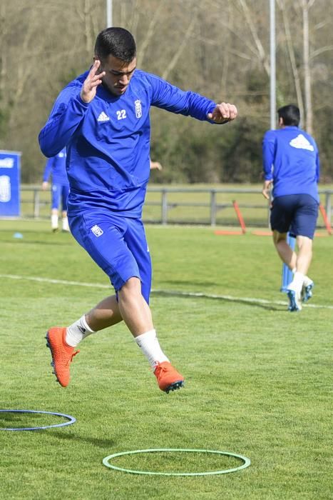 Entrenamiento del Oviedo en El Requexón