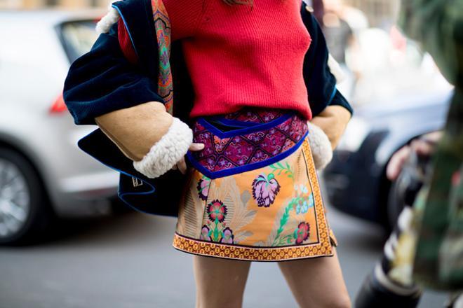 Minifaldas para el invierno en el 'streetstyle' de la Fashion Week de Milán