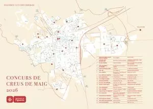 Mapa de les Concurs de Creus de Maig de Figueres 2026