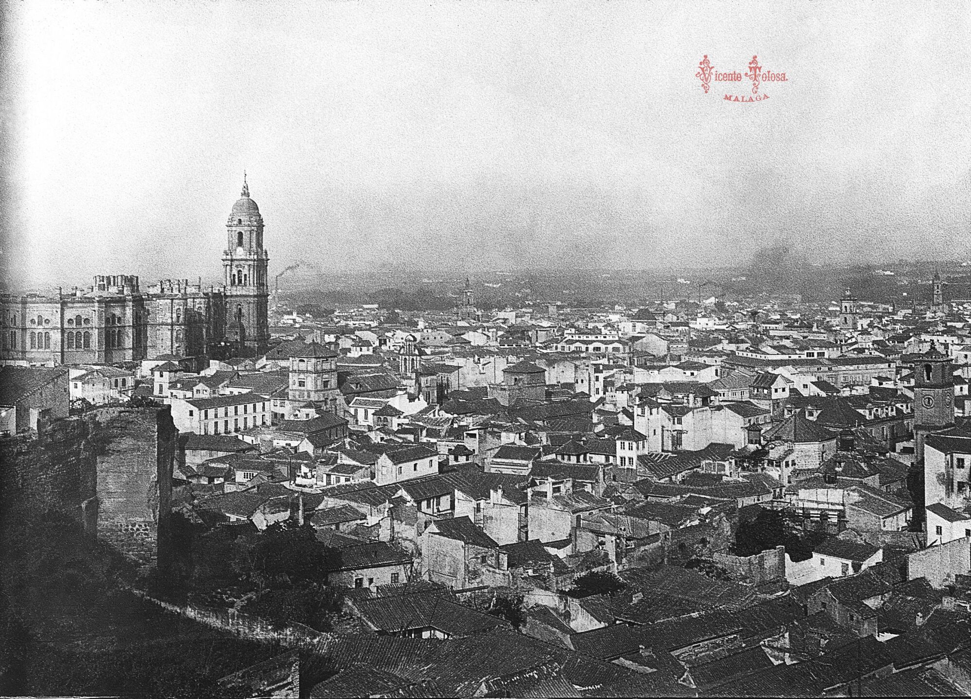 Vista de Málaga desde el Castillo de Gibralfaro, 1906
