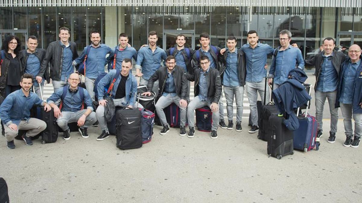 El Barça  Lassa, antes de viajar ayer a Alcobendas, donde disputará hoy a las 20.00 horas el último cuarto de la Copa del Rey ante el Voltregà