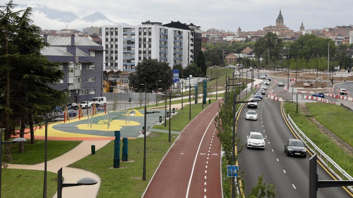 Finalizadas después de un año las obras del nuevo parque lineal de Oviedo: Ventanielles y La Monxina están diez minutos más cerca