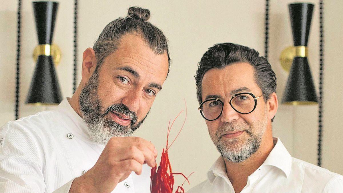 Rafa Zafra y Quique Dacosta, en Llisa Negra. / FERNANDO BUSTAMANTE