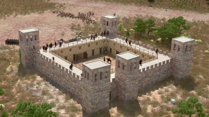 Reconstrucción virtual del ‘castellum’ romano de Can Blai.